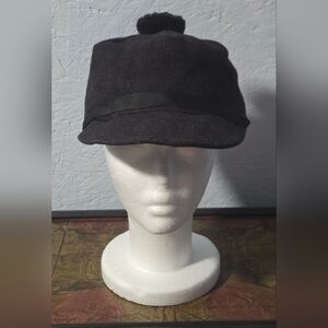 Vintage Crown Cap Melton Stockman Charcoal Gray Cap